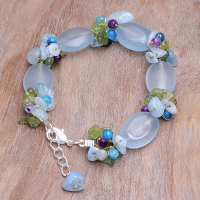 Alternate image for Hand Made Multi-Gemstone Beaded Bracelet Mermaid Treasure