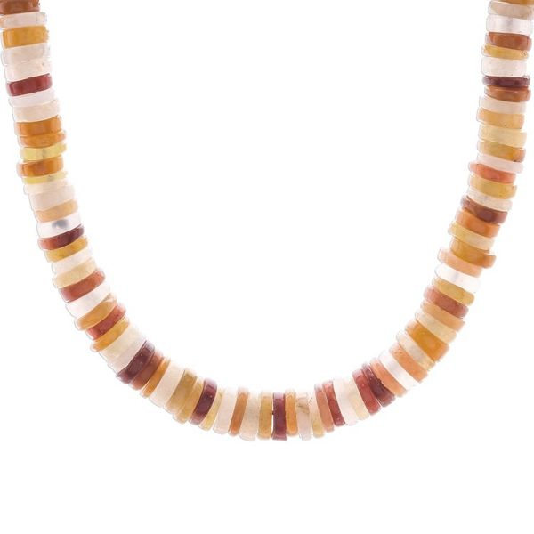 Alternate image for Jade Beaded Necklace in Brown from Thailand Elegant Stones in Brown