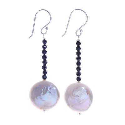 Alternate image for Cultured Pearl and Spinel Dangle Earrings First Breathe