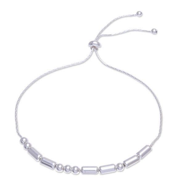 Alternate image for Hand Crafted Sterling Silver Morse Code Beaded Bracelet Message of Unity