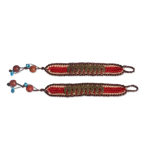 Alternate image for Good Fortune Wristband Bracelets Pair Coins of Passion