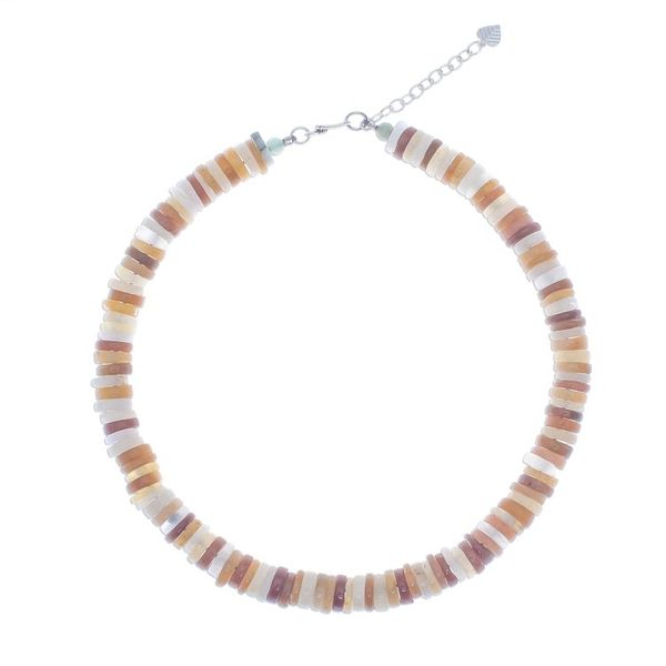 Alternate image for Jade Beaded Necklace in Brown from Thailand Elegant Stones in Brown