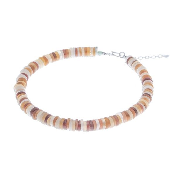 Alternate image for Jade Beaded Necklace in Brown from Thailand Elegant Stones in Brown