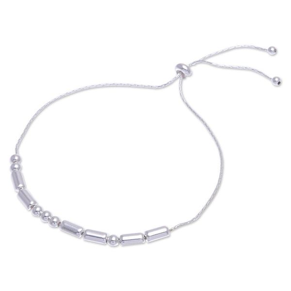 Alternate image for Hand Crafted Sterling Silver Morse Code Beaded Bracelet Message of Unity