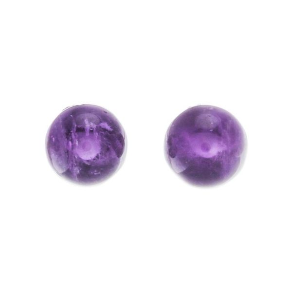 Alternate image for Amethyst Stud Earrings with Sterling Silver Posts Wisdom Dimension