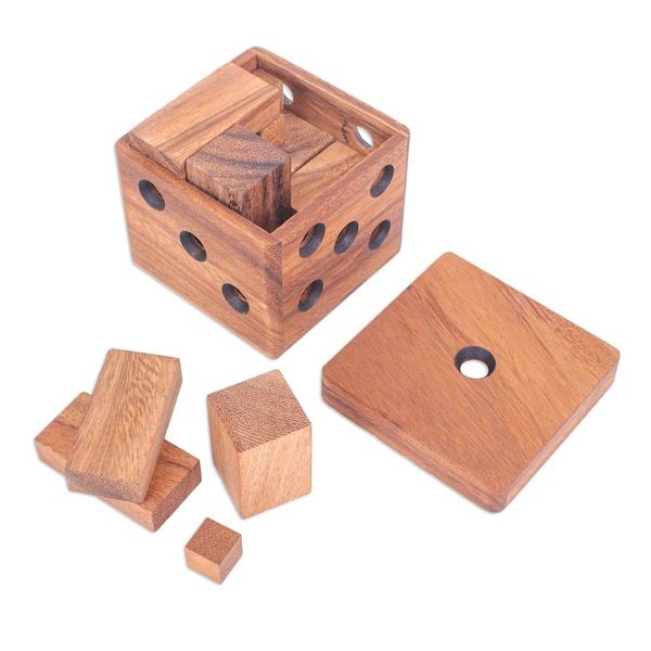 Alternate image for Handmade Raintree Wood Puzzle Undone Cube