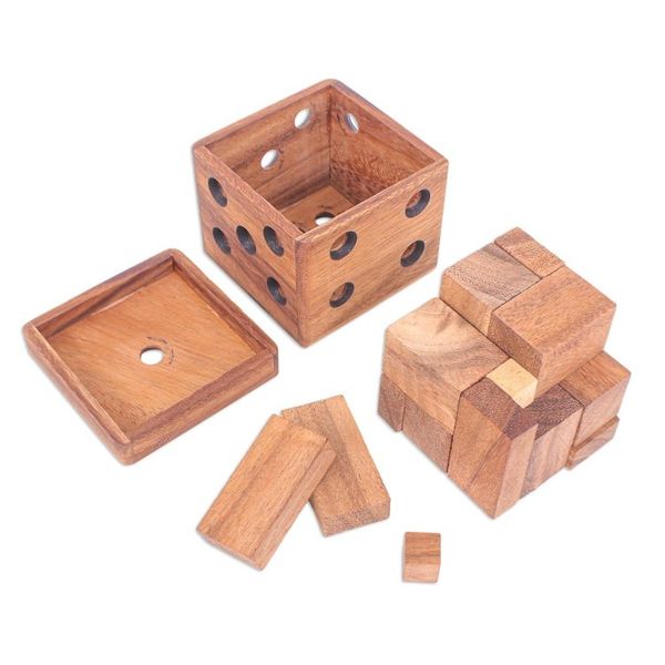 Alternate image for Handmade Raintree Wood Puzzle Undone Cube