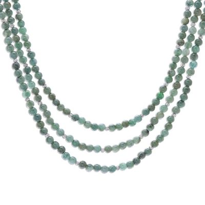 Alternate image for Jade Beaded Strand Necklace from Thailand Green Holiday