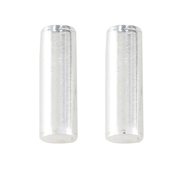 Alternate image for Handmade Sterling Silver Stud Earrings from Thailand Sleek Silver