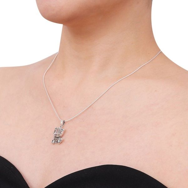 Alternate image for Thai Filigree Sterling Silver Necklace Filigree Kitten