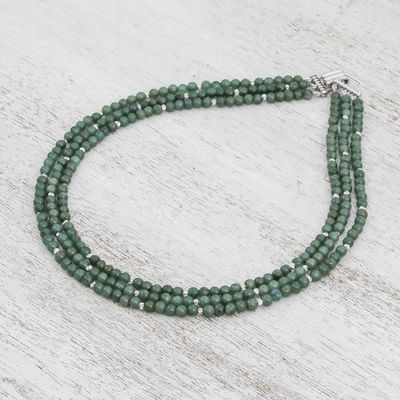 Alternate image for Jade Beaded Strand Necklace from Thailand Green Holiday