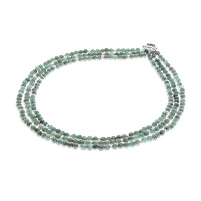 Alternate image for Jade Beaded Strand Necklace from Thailand Green Holiday