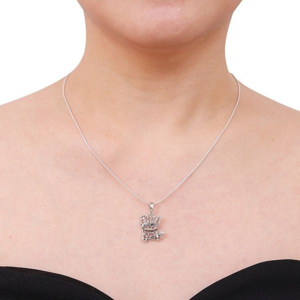 Alternate image for Thai Filigree Sterling Silver Necklace Filigree Kitten