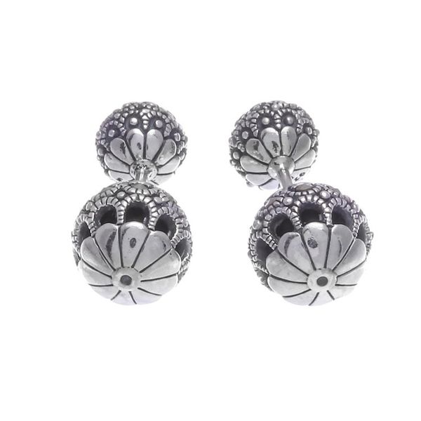 Alternate image for Marcasite and Sterling Silver Stud Earrings Remember My Name
