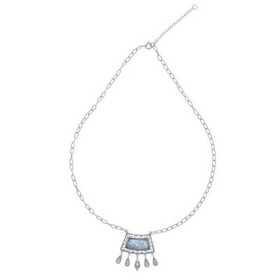Alternate image for Roman Glass and Silver Necklace Handcrafted in Thailand Ancient Whisper