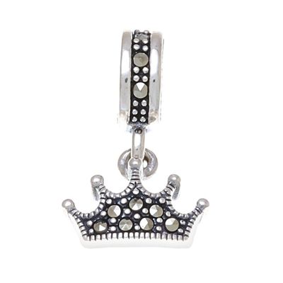 Alternate image for Sterling Silver Crown Bracelet Charm from Thailand The Princess