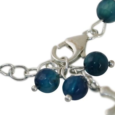 Alternate image for Blue Agate Cross Bracelet from Thailand Cross by the Sea