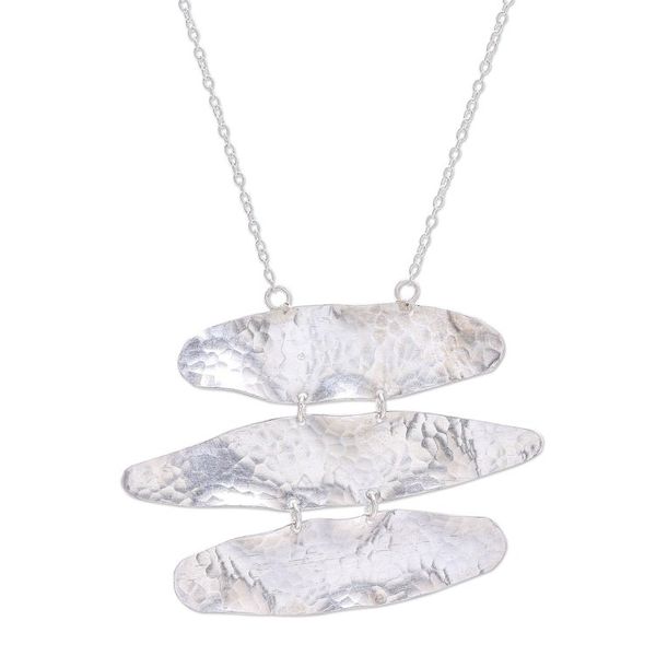 Alternate image for Hand Made Sterling Silver Pendant Necklace Horizon