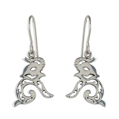 Alternate image for Sterling Silver Elephant Dangle Earrings from Thailand Elephant Song