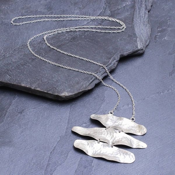 Alternate image for Hand Made Sterling Silver Pendant Necklace Horizon