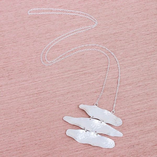 Alternate image for Hand Made Sterling Silver Pendant Necklace Horizon