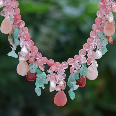 Alternate image for Colorful Multi-gemstone Beaded Necklace Candy Girl