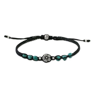 Alternate image for Silver Beaded Floral Bracelet from Thailand Calm and Tranquil