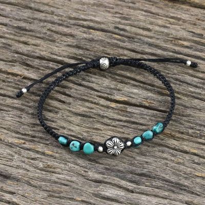 Alternate image for Silver Beaded Floral Bracelet from Thailand Calm and Tranquil