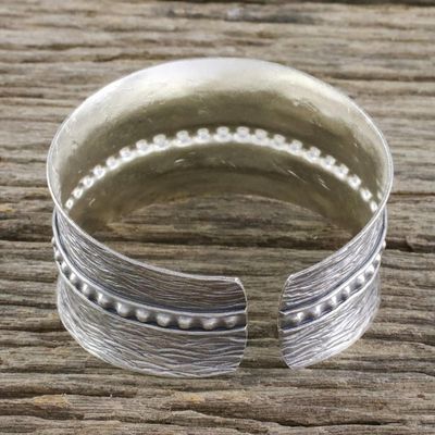 Alternate image for Handcrafted Thai Hill Tribe Sterling Silver Cuff Bracelet Touch of Thailand