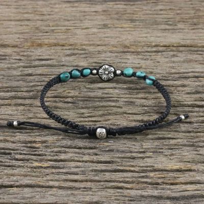 Alternate image for Silver Beaded Floral Bracelet from Thailand Calm and Tranquil