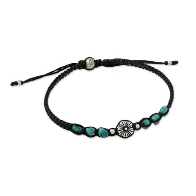 Alternate image for Silver Beaded Floral Bracelet from Thailand Calm and Tranquil