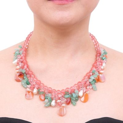 Alternate image for Colorful Multi-gemstone Beaded Necklace Candy Girl