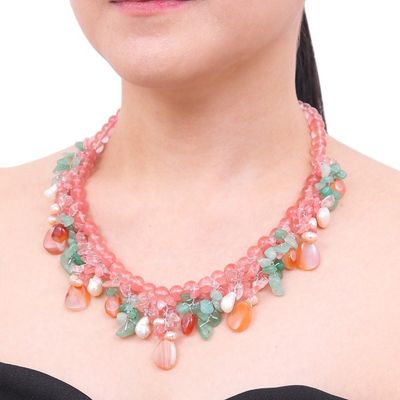 Alternate image for Colorful Multi-gemstone Beaded Necklace Candy Girl