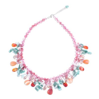 Alternate image for Colorful Multi-gemstone Beaded Necklace Candy Girl