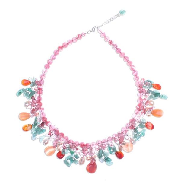 Alternate image for Colorful Multi-gemstone Beaded Necklace Candy Girl