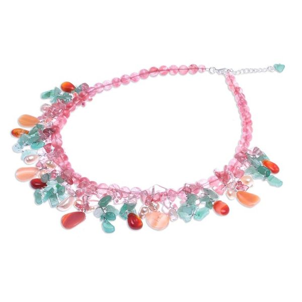Alternate image for Colorful Multi-gemstone Beaded Necklace Candy Girl