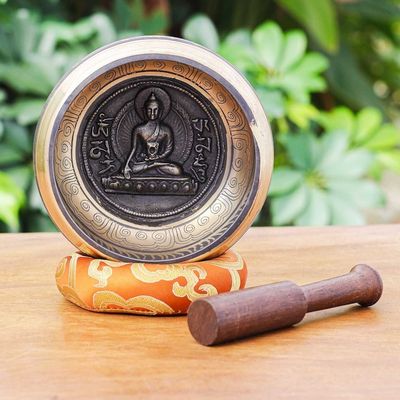 Alternate image for Metal Buddhist Singing Bowl 3 Piece Set Buddhas Voice