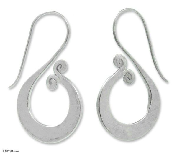Alternate image for Silver 950 Drop Earrings Music