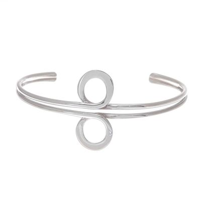 Alternate image for Modern Sterling Silver Cuff Bracelet Infinite