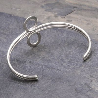 Alternate image for Modern Sterling Silver Cuff Bracelet Infinite