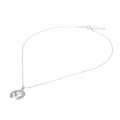 Alternate image for Hand Motif Inspirational Sterling Silver Pendant Necklace Generations