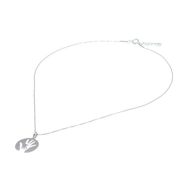 Alternate image for Hand Motif Inspirational Sterling Silver Pendant Necklace Generations