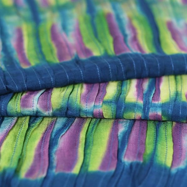 Alternate image for Hand Woven Fringed Silk Scarf in Multicolor from Thailand Enchanting Love