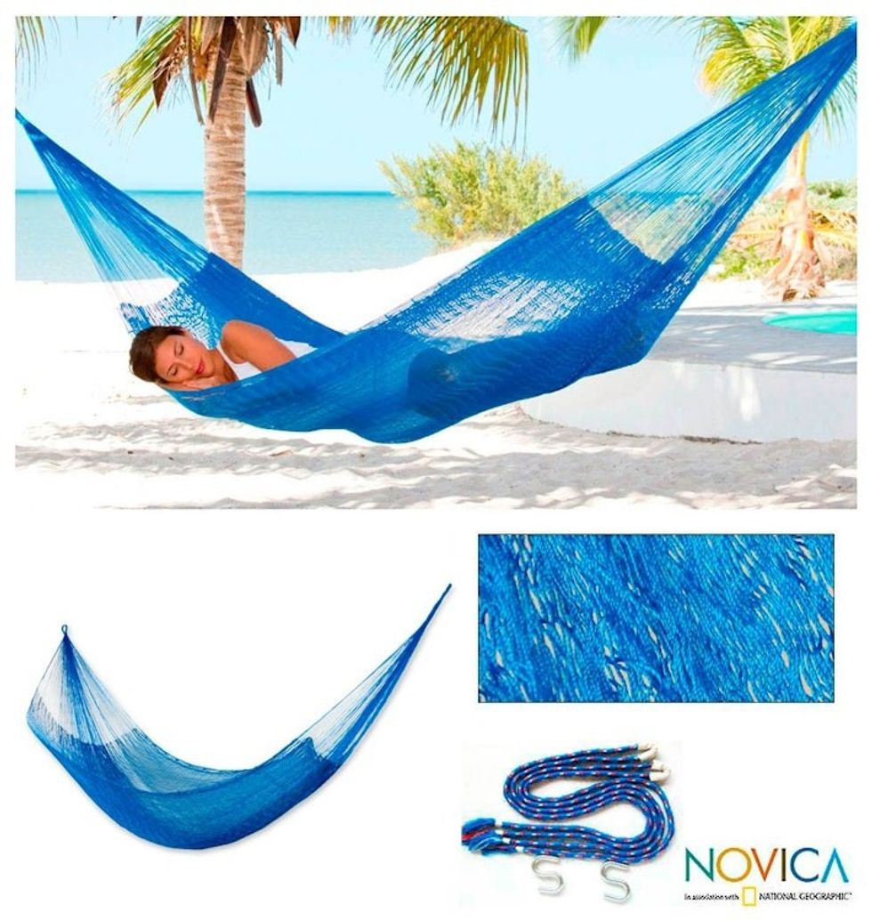 Blue Rope Hammock Single 'Glowing Sapphire'