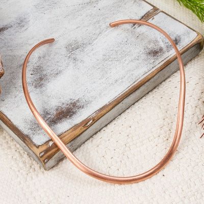 Alternate image for Handmade Copper Collar Necklace from Mexico Feminine Fantasy