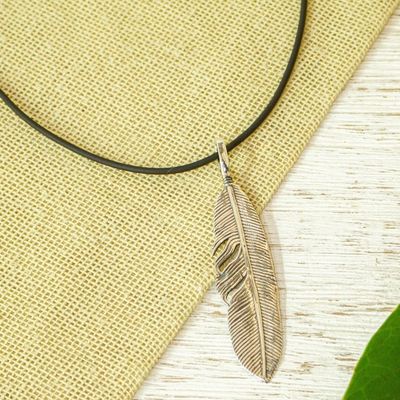 Alternate image for Taxco Silver Mens Pendant Necklace from Mexico Fly in the Wind