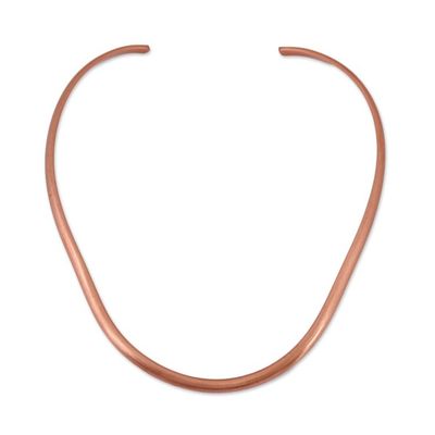 Alternate image for Handmade Copper Collar Necklace from Mexico Feminine Fantasy