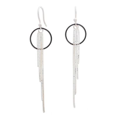 Alternate image for Long Taxco Sterling Silver Earrings Rainy Season