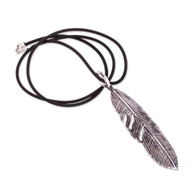 Alternate image for Taxco Silver Mens Pendant Necklace from Mexico Fly in the Wind