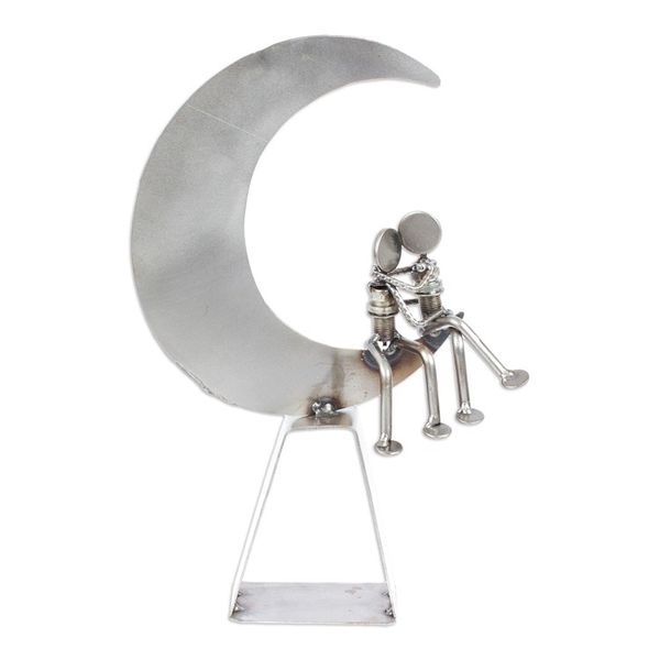 Alternate image for Eco-Friendly Recycled Metal Sculpture Romance by Moonlight